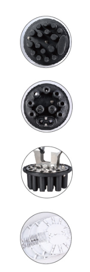 FOSC-BDH-E17S12-5817 Dome Fiber Optic Splice Closure Capacity 144FO 360FO 648FO Heat Shrinkable Closure-cable port base can be changed