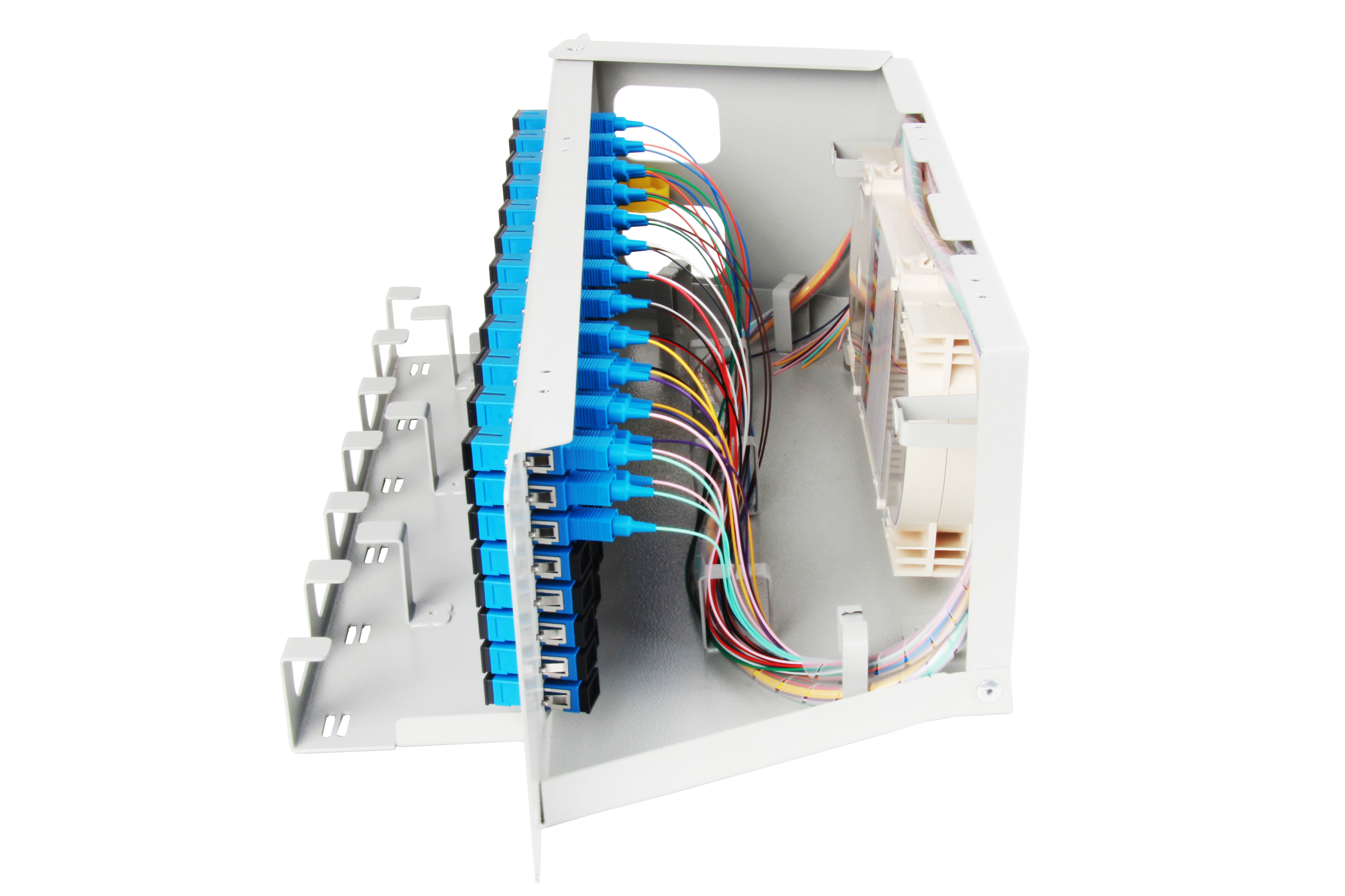 3S OPP-P12 Series Fiber Optic Patch Panel Fiber Capacity 72Fibers 96Fibers-internal cable routing view
