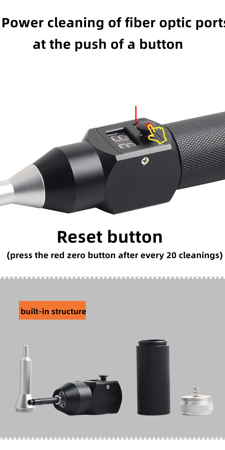 E-Cleaner Optical Fiber Cleaner with auto power button