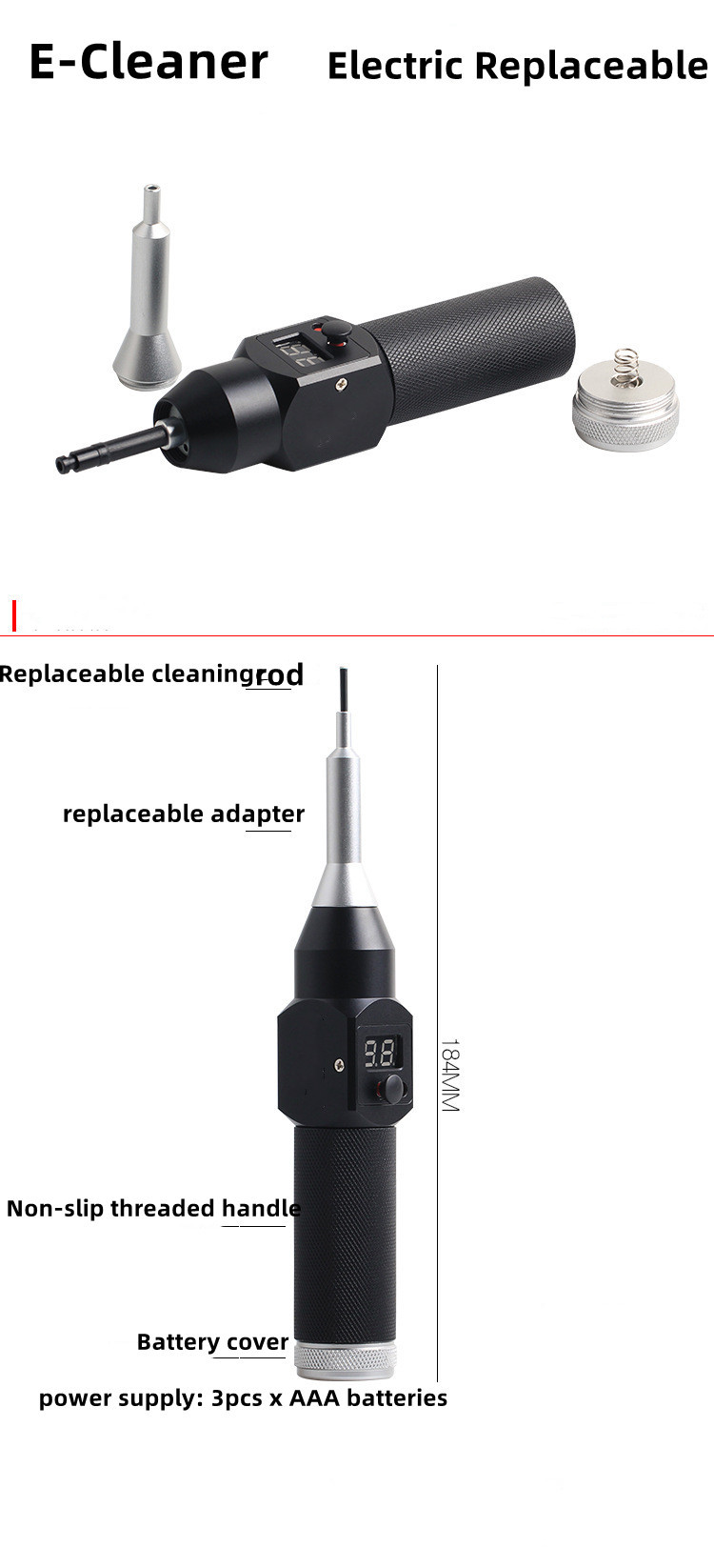 Electric Replaceable Fiber Optic Cleaner