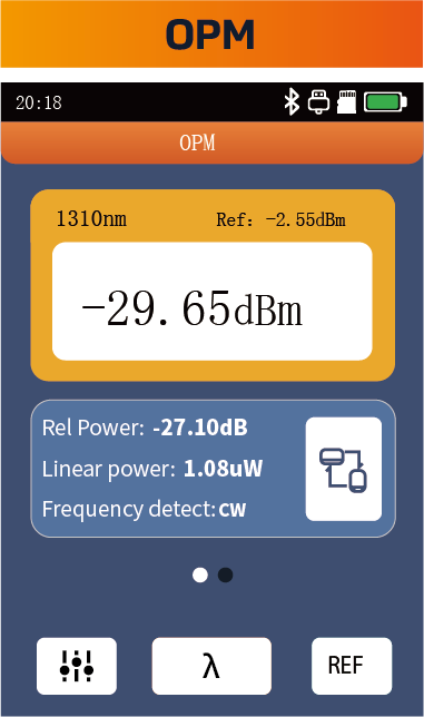 3S 500MiNi Smart OTDR 1550nm filter test 1490nm 1577nm link OTDR OPM Interface