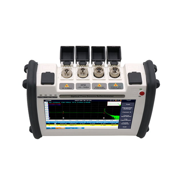 2200MAX-all-in-one-fiber-tester-front panel-display-integrated-OTDR-power-meter-VFL-light-source-function-icons