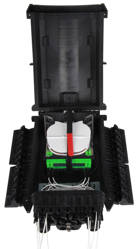 FTTH Drop Cable Fiber Optic Splice & Splitter Enclosure