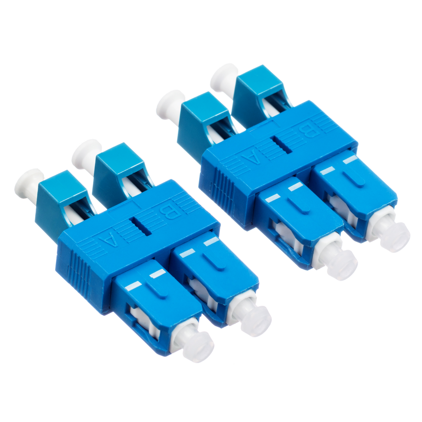 SC-UPC male-LC-UPC female adaptor duplex