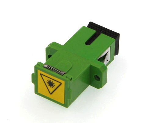 SC APC Fiber Optic Adapter with shutter