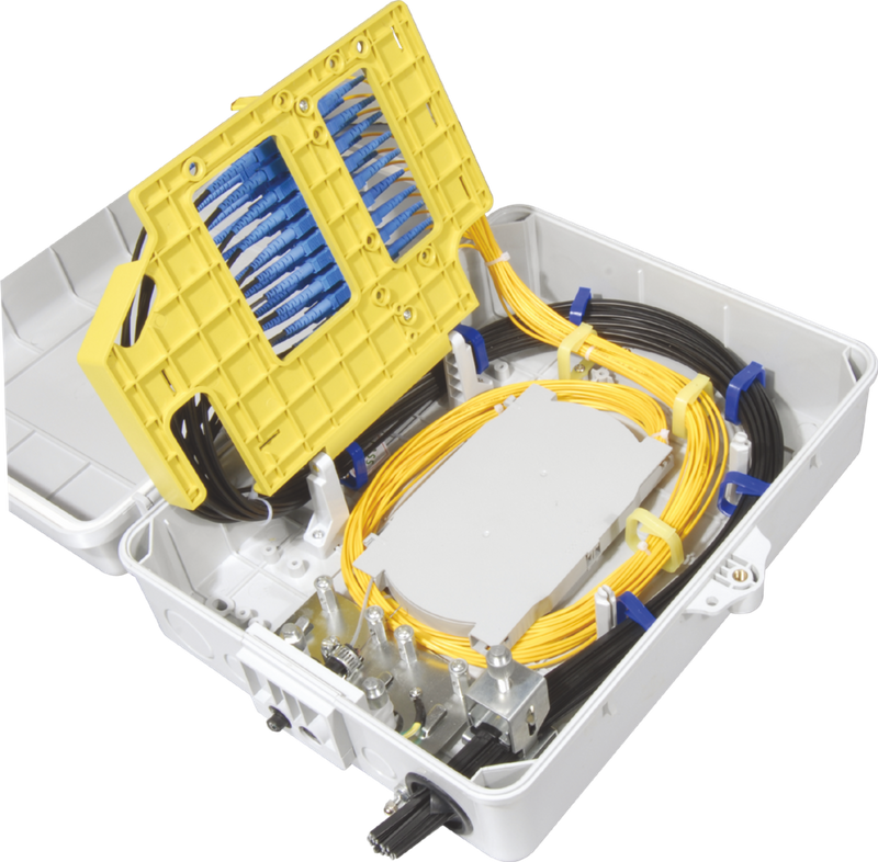FOTB-24-C Micro PLC Splitter Fiber Optic Distribution Box 24 Cores