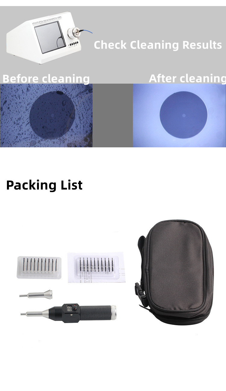 Fiber Cleaner Cleaning Fiber Optic Connectors End Face Results