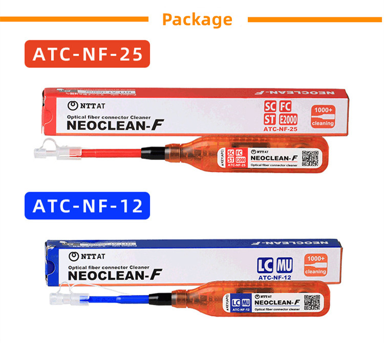 NTT AT NEOCLEAN-F Optical Fiber Connector Pen Cleaner Package