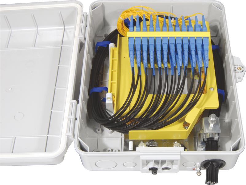 FOTB-24-C Micro PLC Splitter Fiber Optic Distribution Box 24 Cores