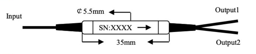 polarization-maintaining-filter-coupler-1x2-fast-axis-blocked-package-dimension-3stelecom.com