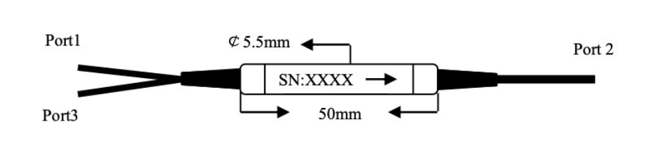 Polarization-Maintaining-Optical-Circulator-3 Port -1064nm (Fast Axis Blocked)-package-dimension