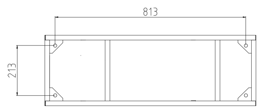 ODF-F4-B Series ODF Optical Fiber Distribution Frame 42U-floor ground mounting holes dimensions
